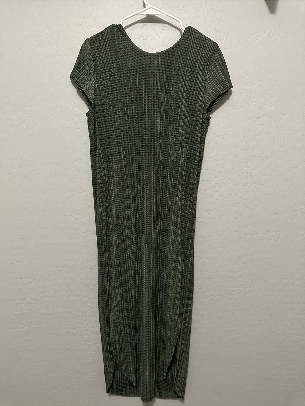 Sabina Musayev Olive Green Ribbed Maxi Dress